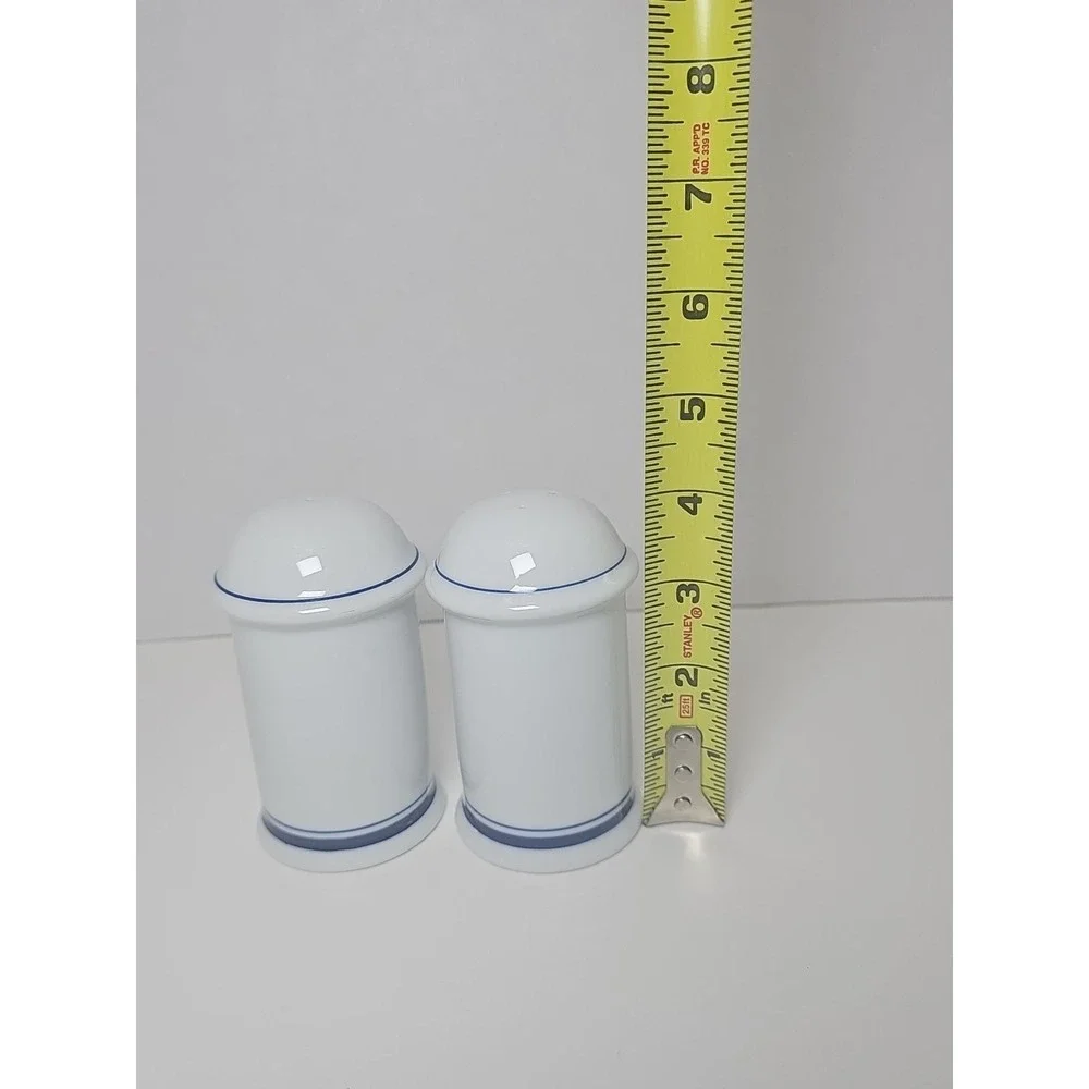 DANSK SALT‎ & PEPPER SHAKERS CHRISTIANSHAVN BLUE WHITE